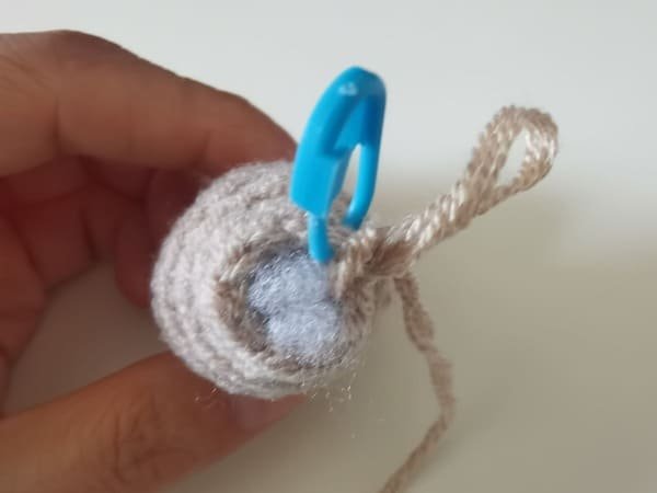 fiberfill is completed for peanut crochet