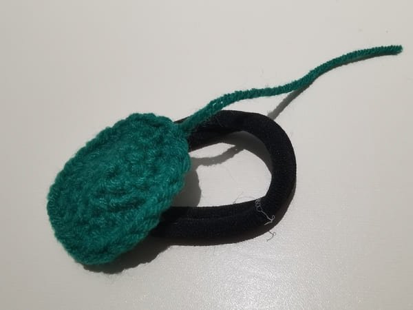 front of dark green