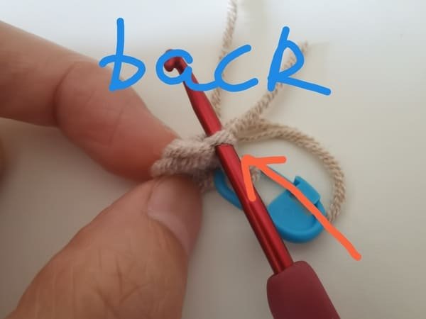 how to differ back loop for peanut crochet