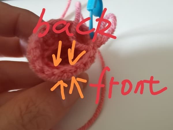 how to differ the back and front loop