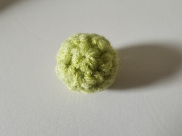 one pea is completed.