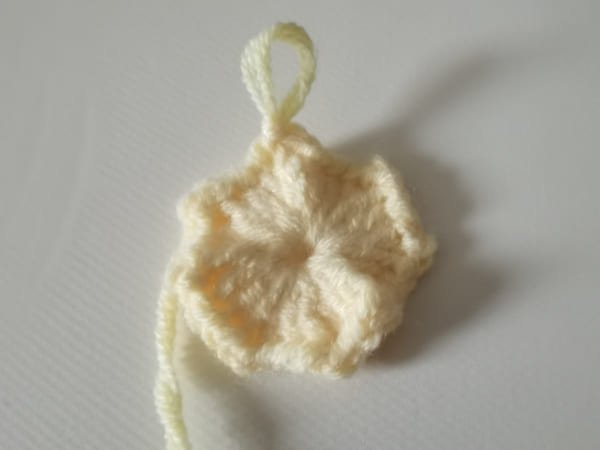 round 1 is completed for crochet butterfly pattern