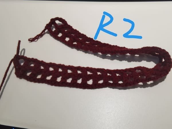 round 2 is completed for round 2 for bow crochet