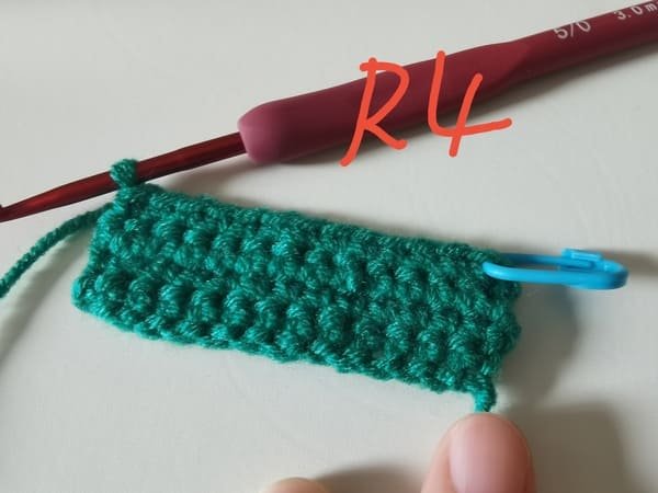 round 4 is completed for frog crochet pattern