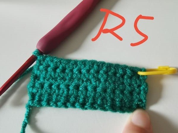 round 5 is completed for frog crochet pattern