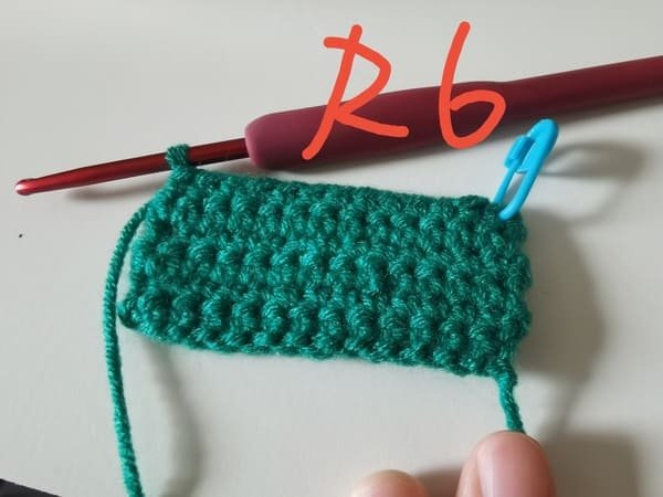 round 6 is completed for frog crochet pattern