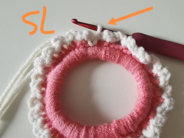 slip stitch for round 2