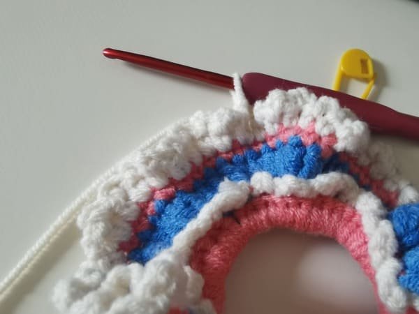 slip stitch is completed for round 5