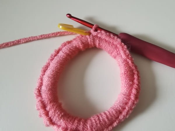 slip stitch is completed