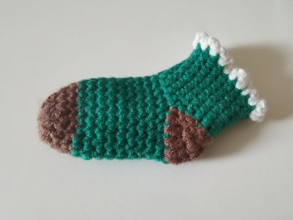 sock crochet is completed.