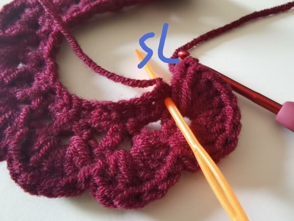 the hook in the next small for round 3 for crochet rose pattern