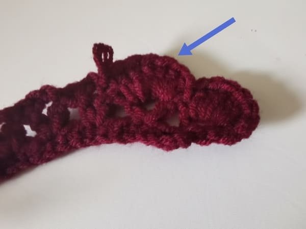 the second group is completed for round 3 for crochet rose pattern