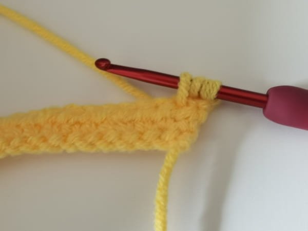 three loops on the hook for half crochet decrease