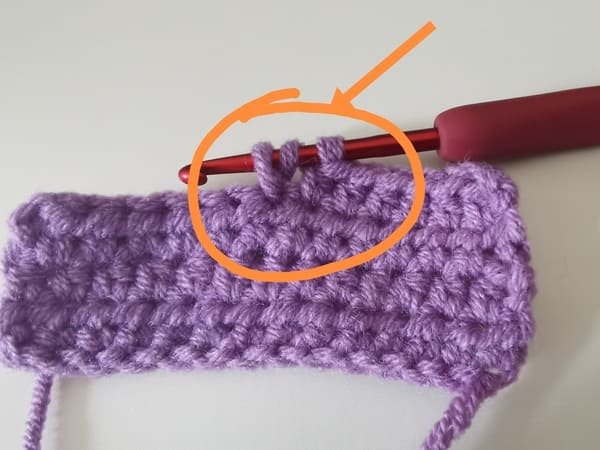 three loops on the hook for half double crochet