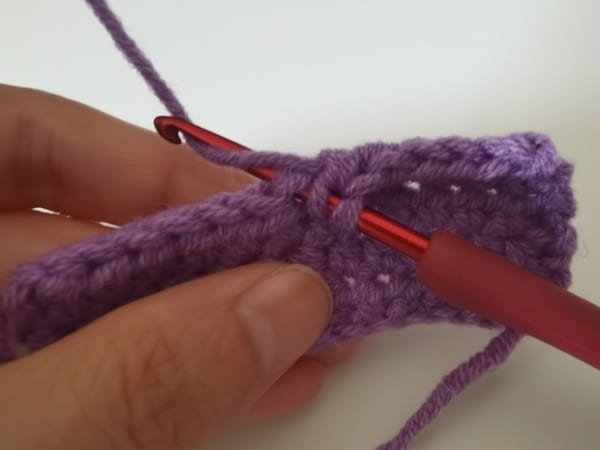 yarn over again for half double crochet