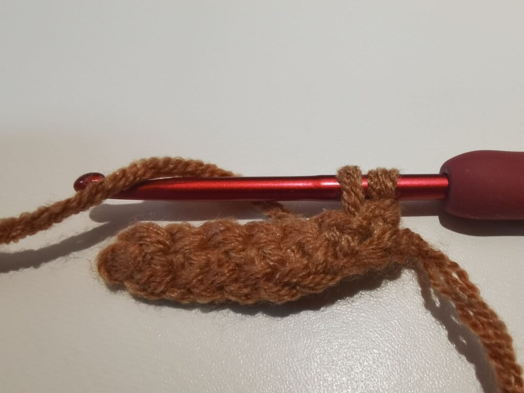 yarn over again for the first single crochet