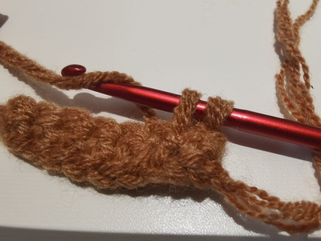 yarn over again for the second single crochet
