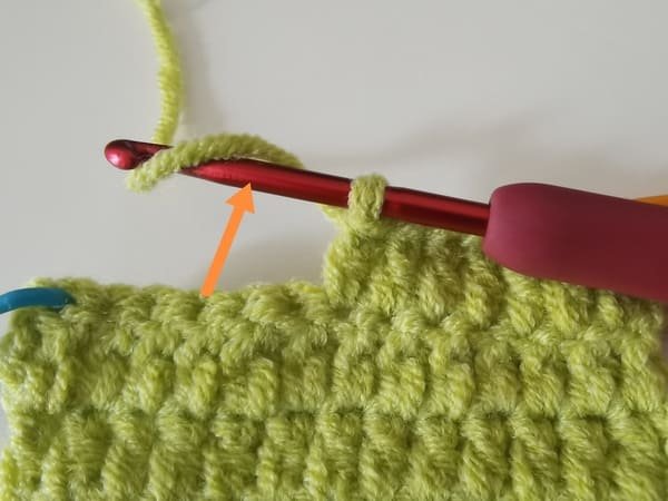 yarn over for double crochet
