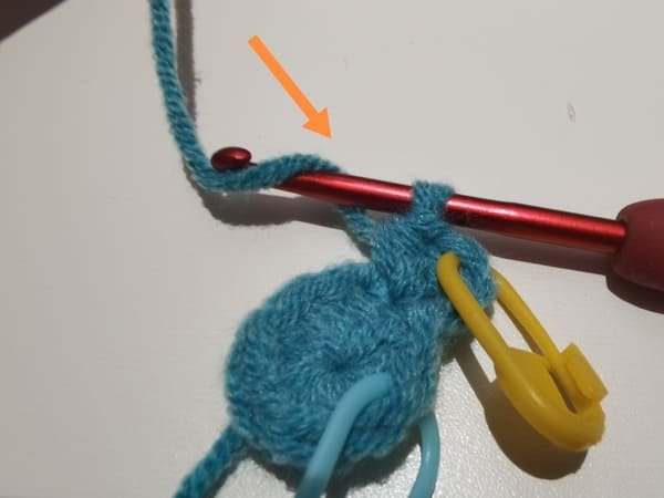 yarn over for half double crochet increase