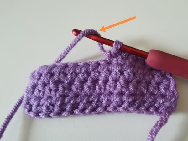 yarn over for half double crochet