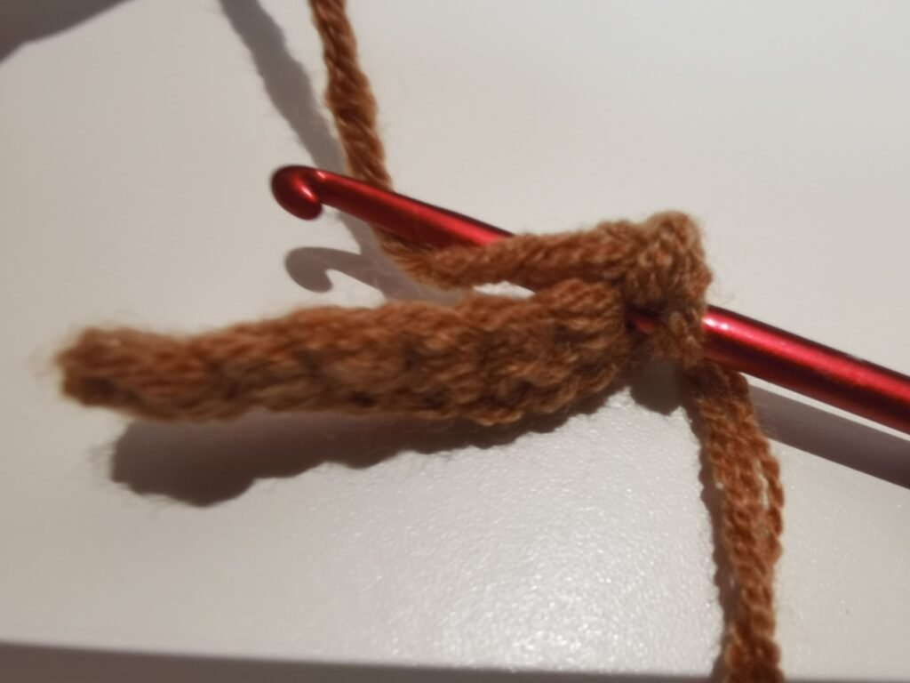 yarn over for the second single crochet