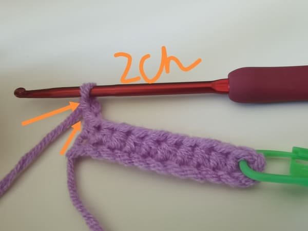 2 chain stitch again