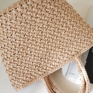 Raffia Cross Pattern Basket Handbag Kit