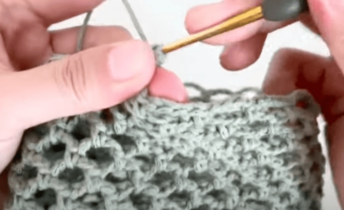 body of drawstring bag crochet