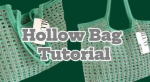 main photo of Waffle Pattern Hollow Bag Crochet