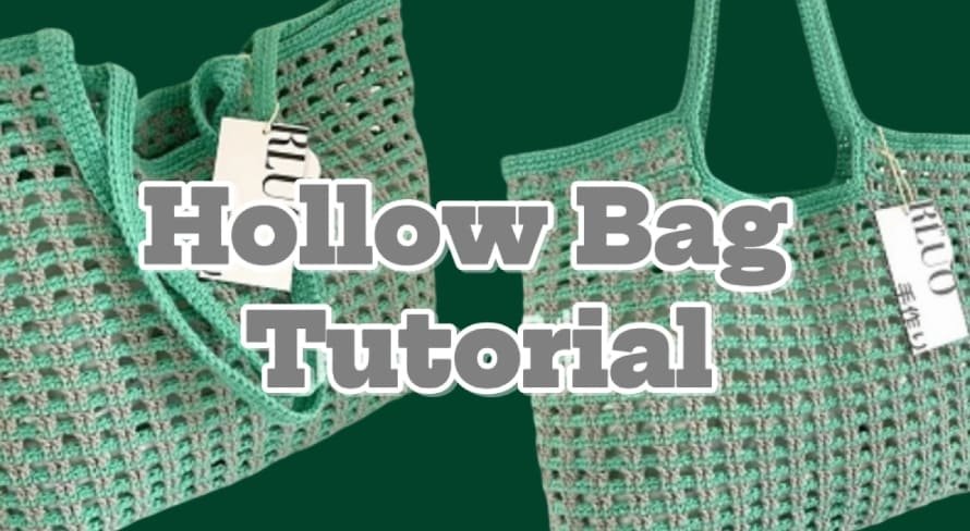 main photo of Waffle Pattern Hollow Bag Crochet