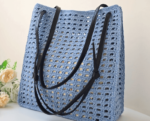 main photo of waffle hollow bag crochet kit