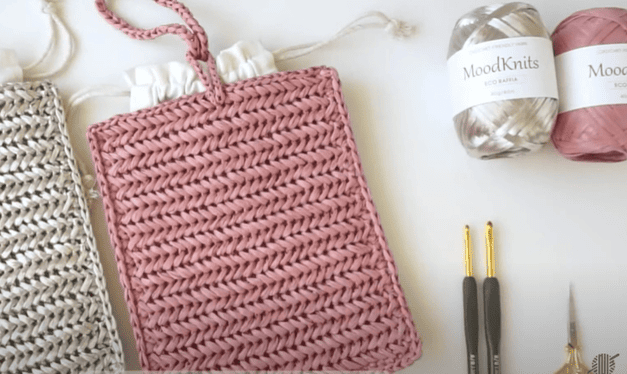 material kit of raffia handbag