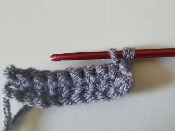 pull up a loop (you now have two loops on your hook).