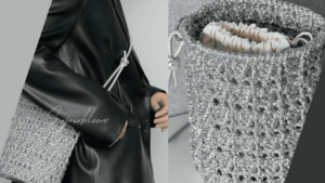 Silver Hollow Bucket Bag Crochet