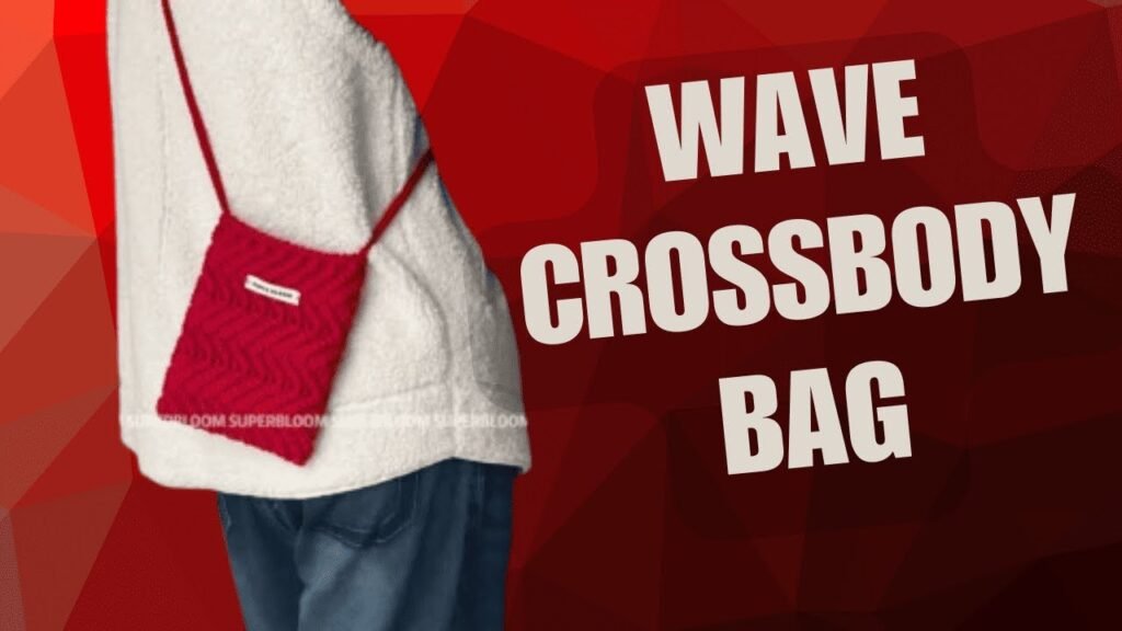 Wave Pattern Crossbody Bag Crochet