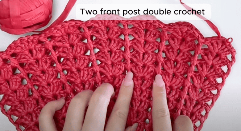 body for fan-shaped basket handbag crochet tutorial