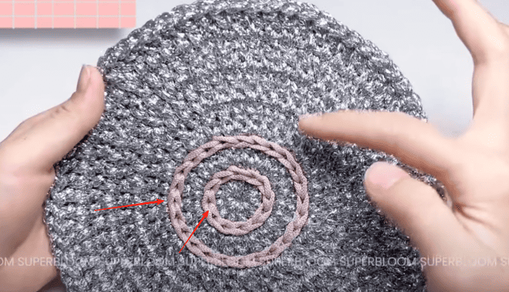 bump for circular handbag crochet tutorial