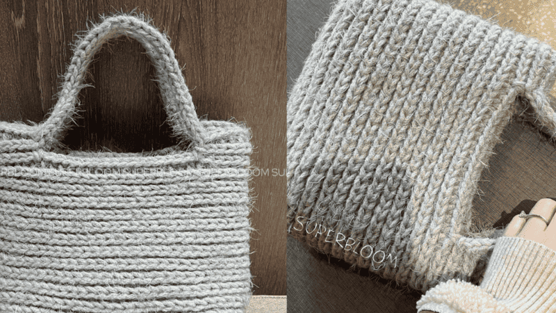 Plush Crochet Handbag