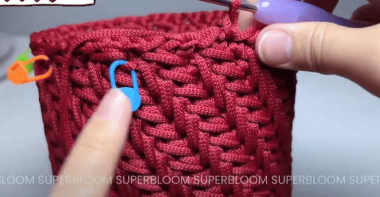 crochet body for crochet drawstring bag