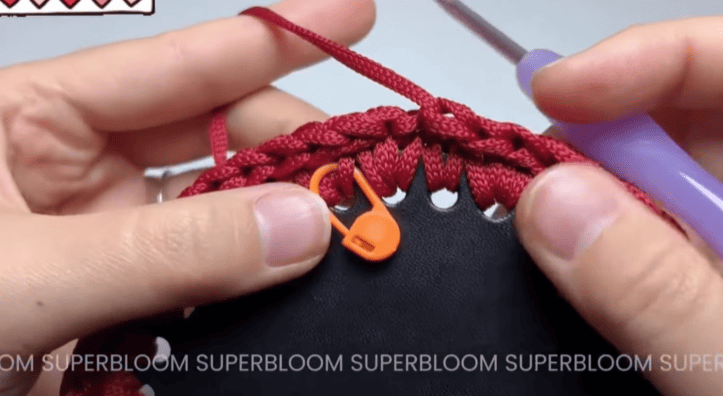 crochet bottom for crochet drawstring bag