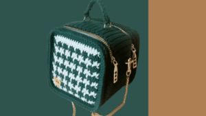 crochet houndstooth bag
