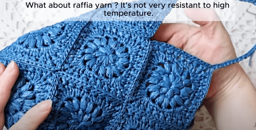 crochet raffia bag