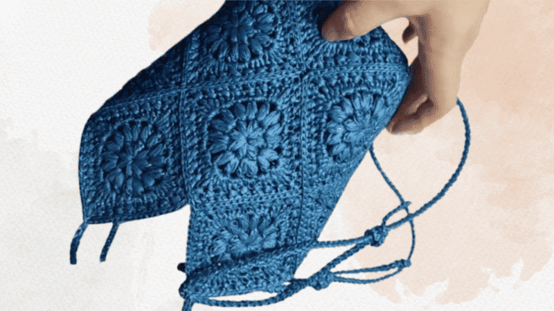 Crochet Raffia Bag: Granny Square Small Bag Tutorial