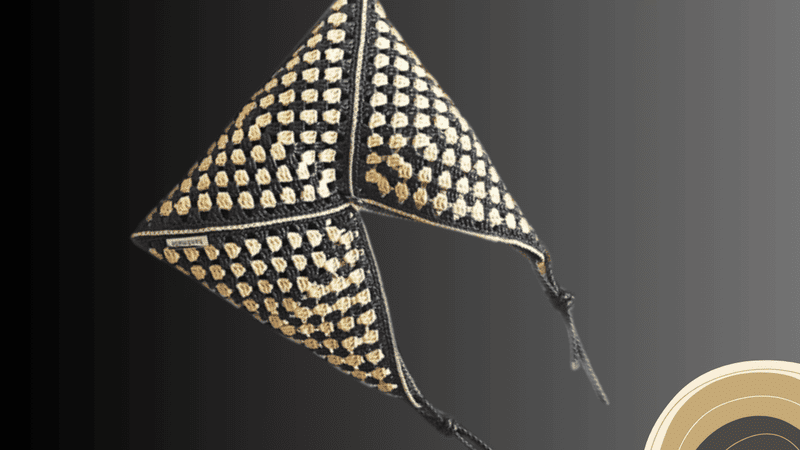 Granny Square Bag Crochet Pattern | Black & Beige Raffia Yarn