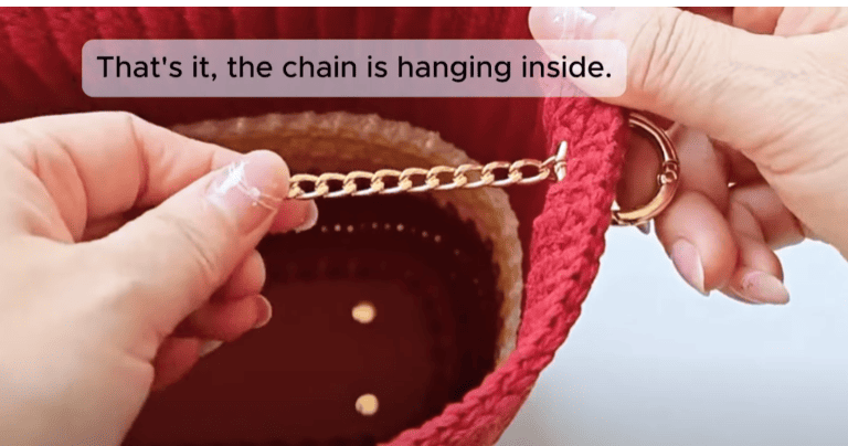 Install spring clip & chain