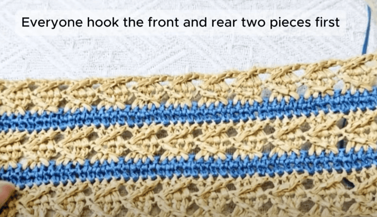 crochet body for crochet envelope bag