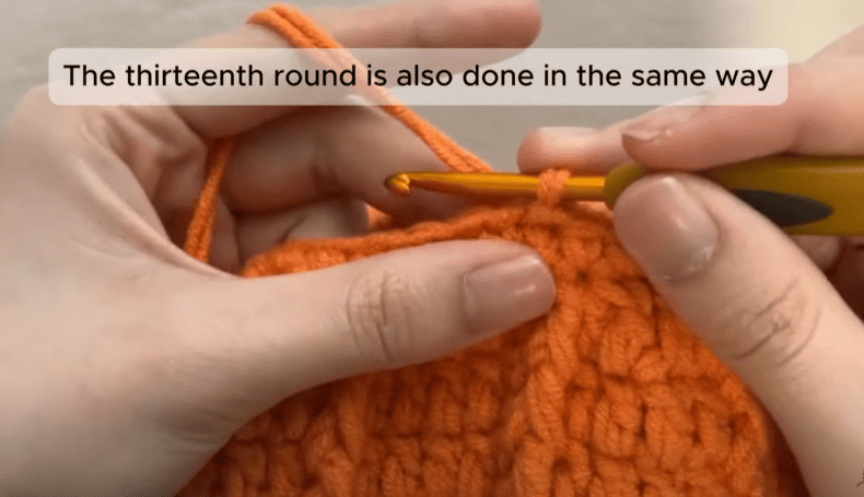 crochet body for crochet pumpkin bag