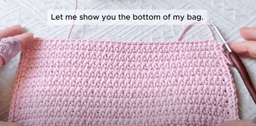 crochet bottom for crochet flower bag