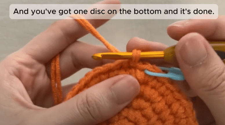 crochet bottom for crochet pumpkin bag