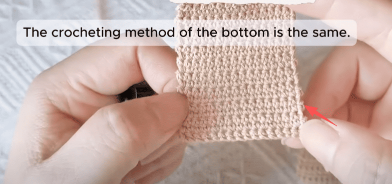 crochet two small pieces for crochet hammock bag